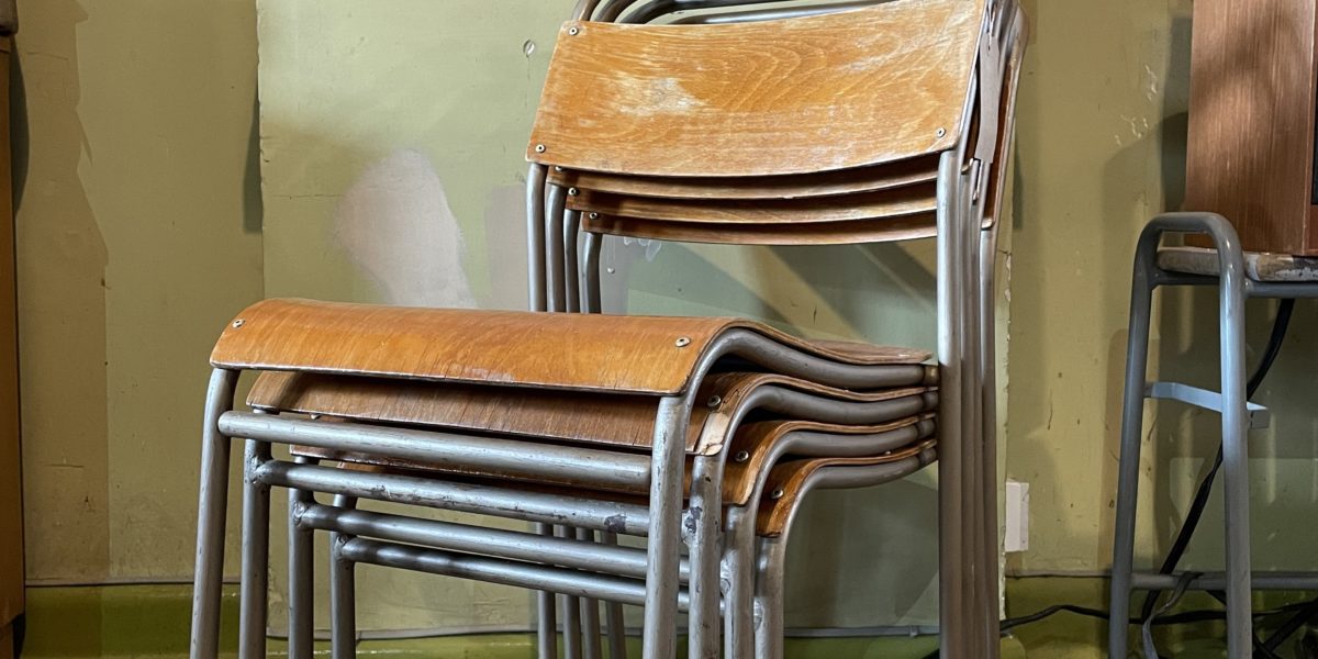 Vintage stacking chairs hot sale